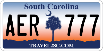 SC license plate AER777