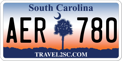 SC license plate AER780