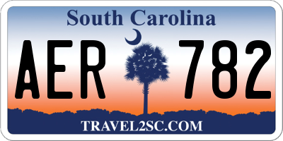 SC license plate AER782