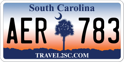 SC license plate AER783