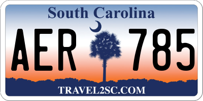 SC license plate AER785