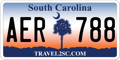 SC license plate AER788