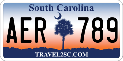 SC license plate AER789