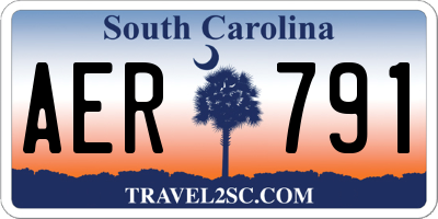SC license plate AER791