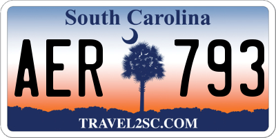 SC license plate AER793