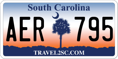 SC license plate AER795