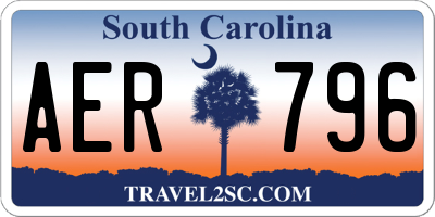 SC license plate AER796
