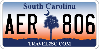 SC license plate AER806