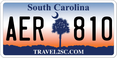 SC license plate AER810