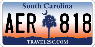 SC license plate AER818