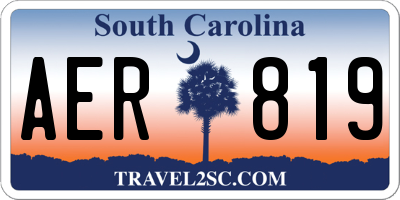 SC license plate AER819