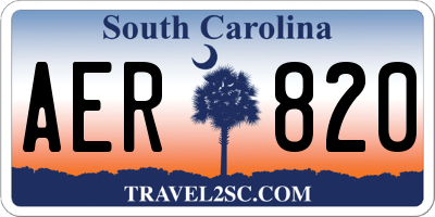SC license plate AER820