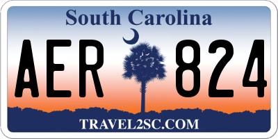 SC license plate AER824