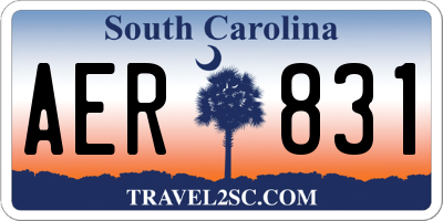 SC license plate AER831