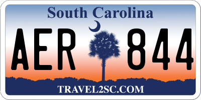 SC license plate AER844