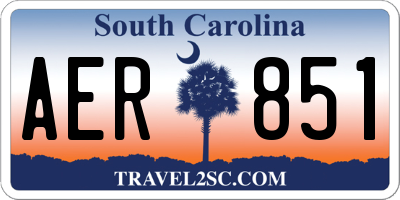 SC license plate AER851