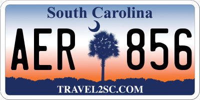 SC license plate AER856