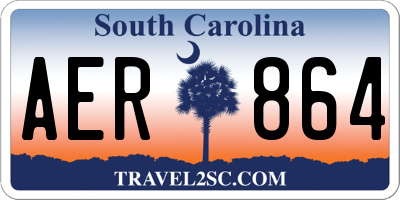 SC license plate AER864