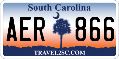 SC license plate AER866