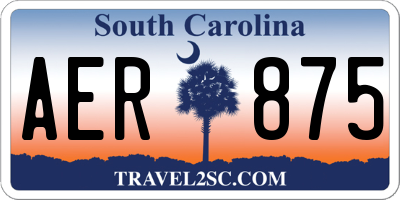 SC license plate AER875