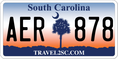 SC license plate AER878
