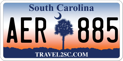 SC license plate AER885