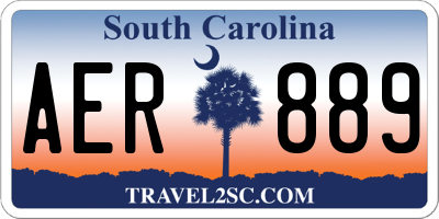 SC license plate AER889