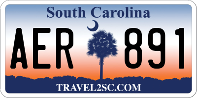 SC license plate AER891