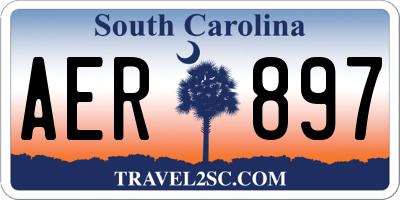 SC license plate AER897