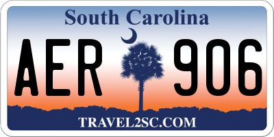 SC license plate AER906