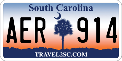 SC license plate AER914