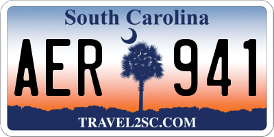 SC license plate AER941