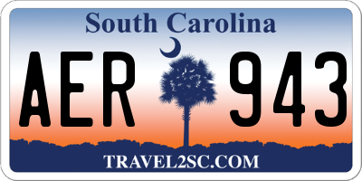 SC license plate AER943