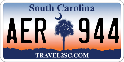 SC license plate AER944