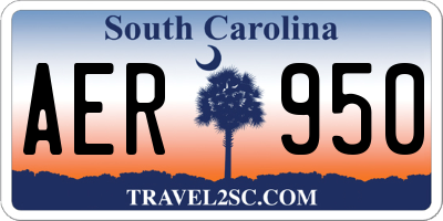 SC license plate AER950