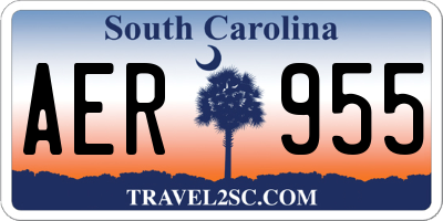 SC license plate AER955