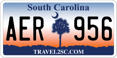 SC license plate AER956