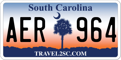 SC license plate AER964
