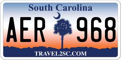 SC license plate AER968