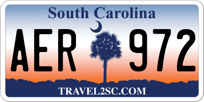 SC license plate AER972