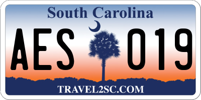 SC license plate AES019