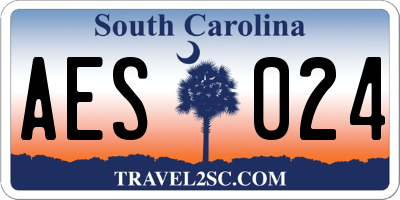 SC license plate AES024