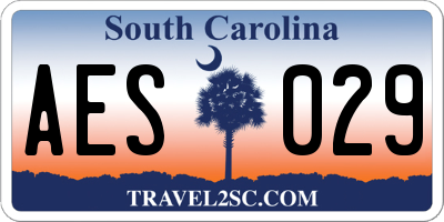 SC license plate AES029