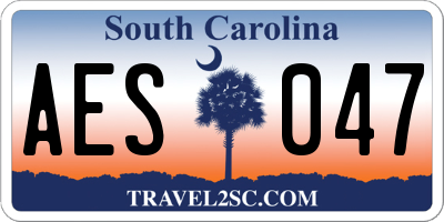 SC license plate AES047
