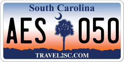 SC license plate AES050