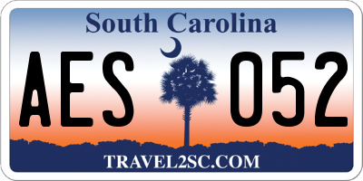 SC license plate AES052