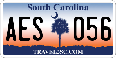 SC license plate AES056