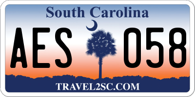 SC license plate AES058