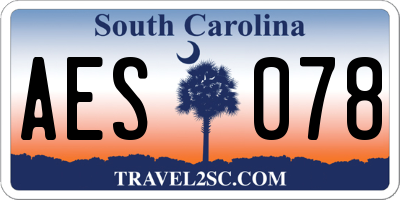 SC license plate AES078