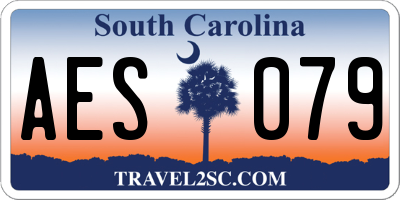 SC license plate AES079